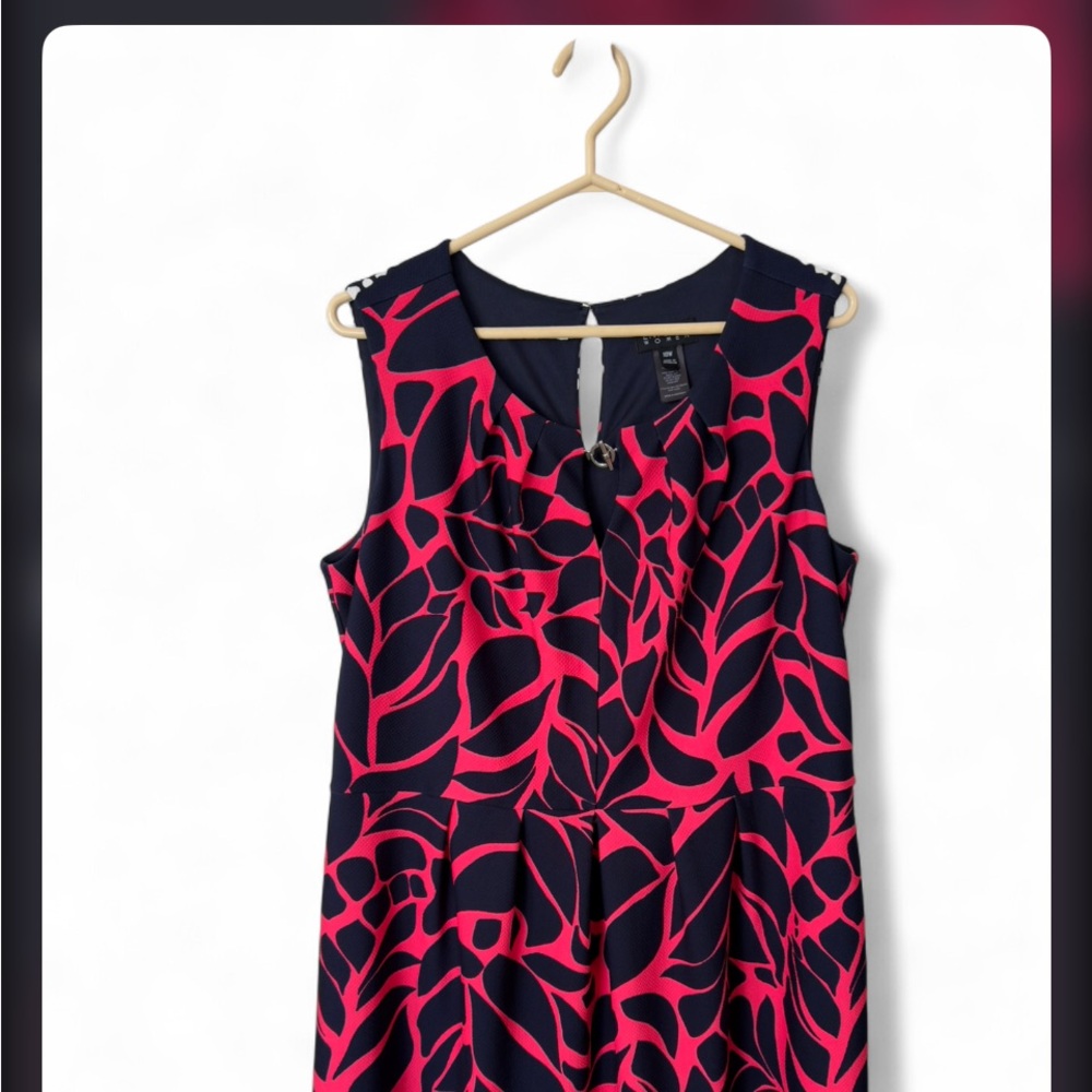 Enfocus Studio Navy and Pink Dress